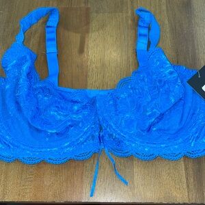 Frederick’s of Hollywood 32DD blue Charlotte bra NWT